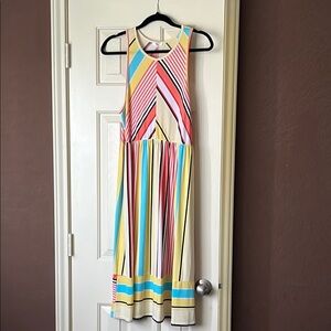 Colorful Striped Sleeveless Dress